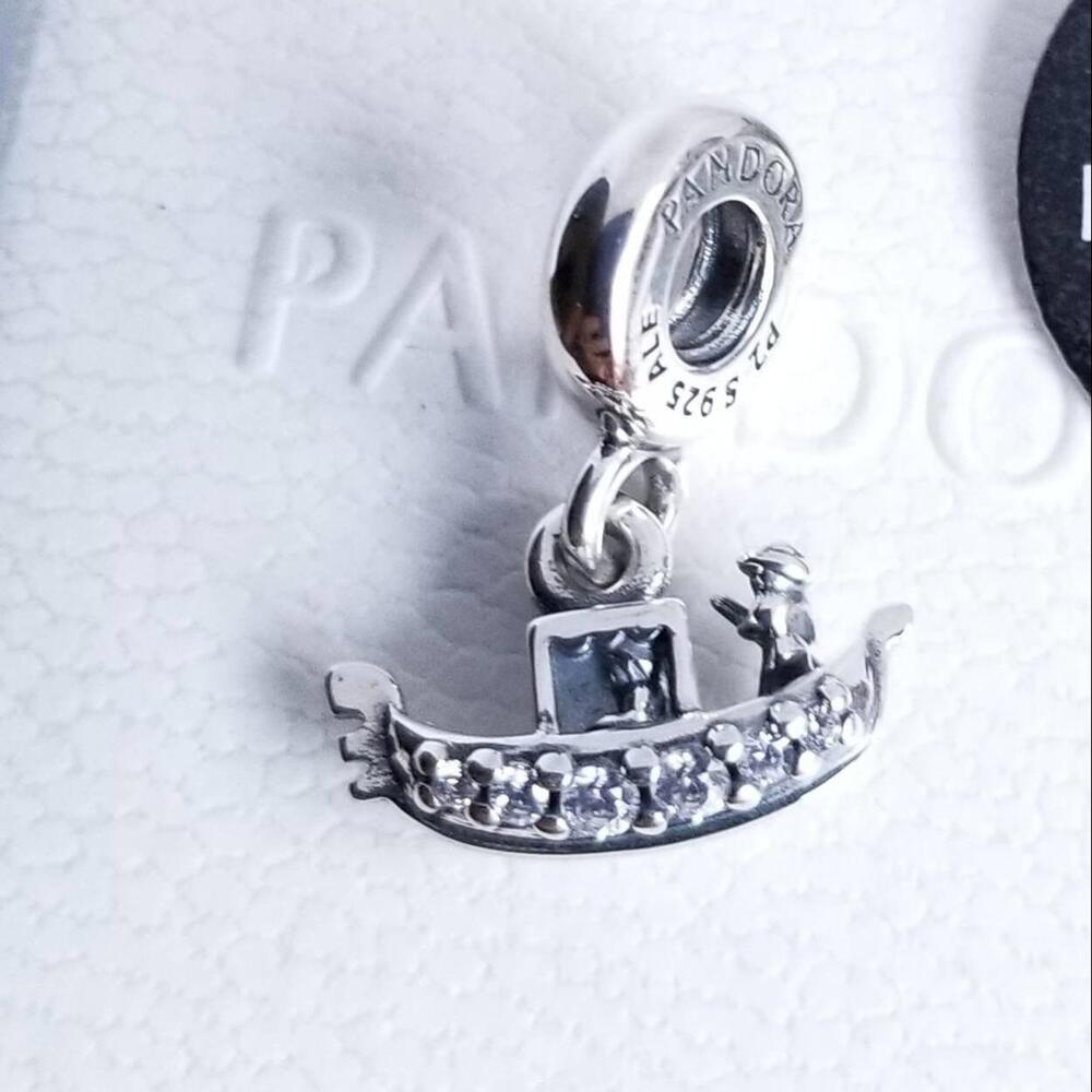 Pandora Venice Gondola Love Travel Italy Silver Charm with Gift Box #131